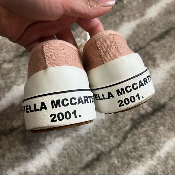 Stella McCartney size 6 pink and white low top sneaker super cute - Picture 10 of 14